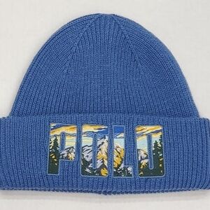 New Polo by Ralph Lauren Sky Blue Knit Hat